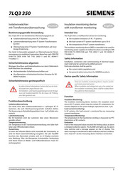 Siemens 7LQ3 350 Manual