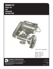 dumore 57 Series Parts List And Operating Instructions