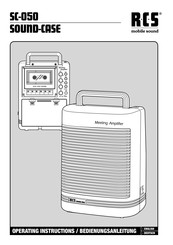 RCS SOUND-CASE SC-050 Operating Instructions Manual