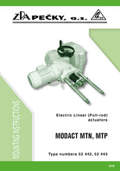ZPA Pecky, a.s. 52 443 Mounting Instructions