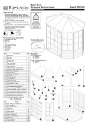 Rowlinson Garden Products Ryton 8’x6’ Assembly Instructions