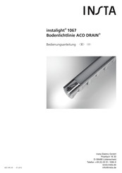Insta Instalight ACO DRAIN 1067 Operating Instructions Manual