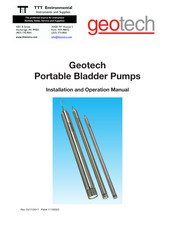 Geotech 81150034 Installation And Operation Manual