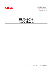 Oki ML7065-033 User Manual