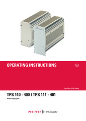 Pfeiffer TPS 181 Operating Instructions Manual