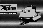 Bombardier Ski-Doo Alpine 74 1959 Owner's Manual