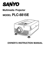 Sanyo PLC-8815E Owner's Instruction Manual