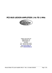 Anfatec AMU2.4 Manual