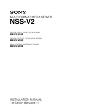 Sony NSS-V2 Installation Manual