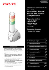 Patlite NH-FV Series Instruction Manual