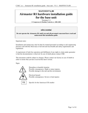 CMC Airmaster R1 Hardware Installation Manual