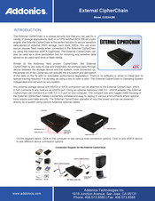 Addonics Technologies External CipherChain Manual