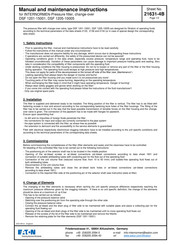 Eaton INTERNORMEN DSF 1201-15001 Manual And Maintenance Instructions