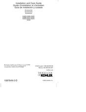 Kohler K-218 Installation And Care Manual