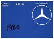 Mercedes-Benz 300TD 1980 Owner's Manual