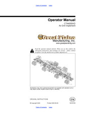 GREAT PLAINS CTA4000HD-6575 Operator's Manual