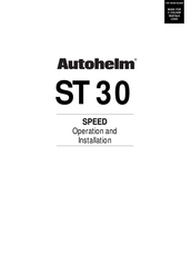 Raytheon AUTOHELM ST 30 SPEED Operation And Installation