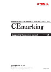 Yamaha CEmarking RCX221 Supporting Supplement Manual