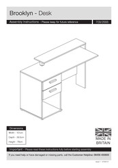 Argos Brooklyn 709/2688 Assembly Instructions Manual