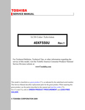 Toshiba Regza 40XF550U Service Manual