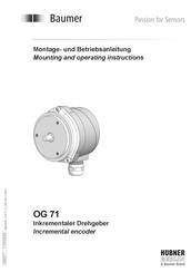 Baumer HUBNER OG 71 Mounting And Operating Instructions