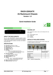 IEI Technology RACK-220GATX Quick Installation Manual