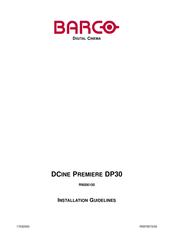 Barco DCINE PREMIERE DP30 Installation Manuallines