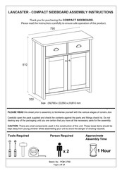 Gfw LANCASTER Assembly Instructions Manual