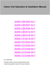 Airwell AWSI-CBV007-N11 Operation & Installation Manual