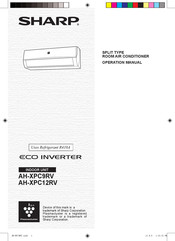 Sharp Eco Inverter AH-XPC9RV Operation Manual