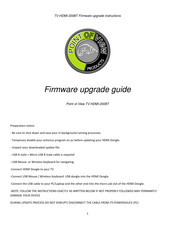 Point of View TV-HDMI-200BT Firmware Upgrade Manual