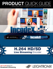 Leightronix IncodeX Stream Product Quick Manual