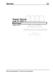 Audi TT 207 Repair Manual
