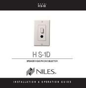 Niles HS-1D Installation & Operation Manual