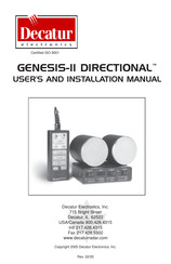 Decatur Electronics GENESIS-II DIRECTIONAL User And Installation Manual