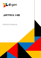 d.gen Artrix H8 Operator's Manual