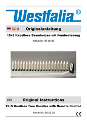 Westfalia 90 05 36 Original Instructions Manual