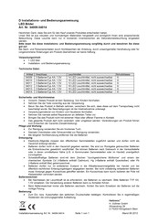 Heitronic 34010 Installation And Operating Instructions Manual