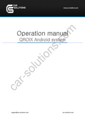 Car Solutions Q-ROIX Operation Manual