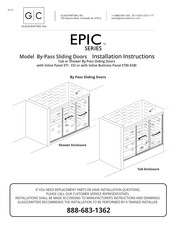 GlassCrafters EPIC By-Pass Sliding Doors Installation Instructions Manual