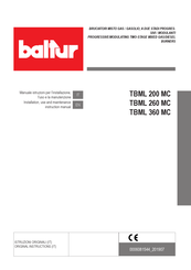 baltur TBML 80 MC Installation, Use And Maintenance Instruction Manual