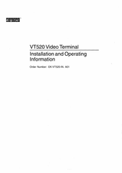 Digital Equipment EK-VT520-IN Installation And Operating Information