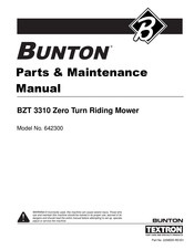 Bunton BZT 3310 Parts & Maintenance Manual