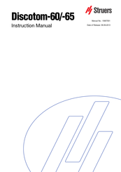 Struers Discotom-60 Instruction Manual
