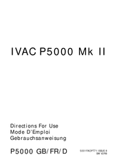 IVAC P5000 Mk II Directions For Use Manual