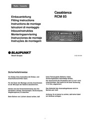 Bosch BLAUPUNKT Casablanca RCM 85 Fitting Instructions Manual