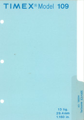 Timex 109 Service Manual
