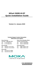 Moxa Technologies NPort 5610-8-DT Quick Installation Manual