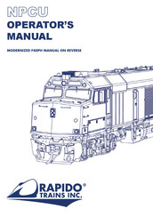 Rapido Trains Amtrak NPCU F40PH Operator's Manual