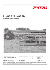 JF-Stoll R 1405 SB Operating Instructions Manual